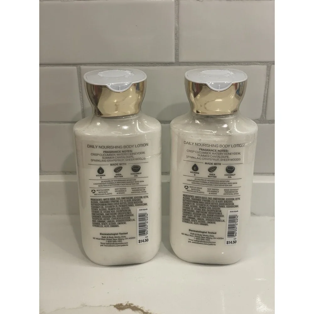 Bath & Body Works Cucumber Melon Body Lotion 8 fl oz Lot of 2‎ New Sealed